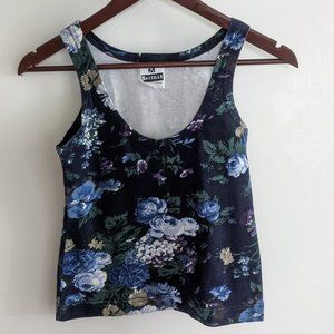 90s Vintage floral Cotton tank top